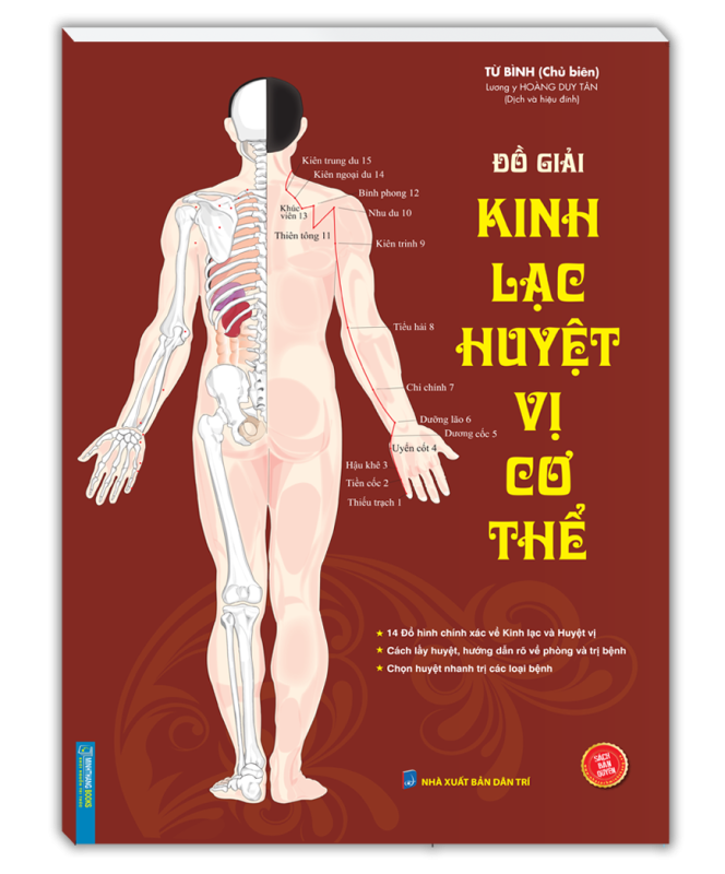 Đồ giải kinh lạc huyệt vị cơ thể – sách bản đồ huyệt vị chuẩn cho học và bấm huyệt